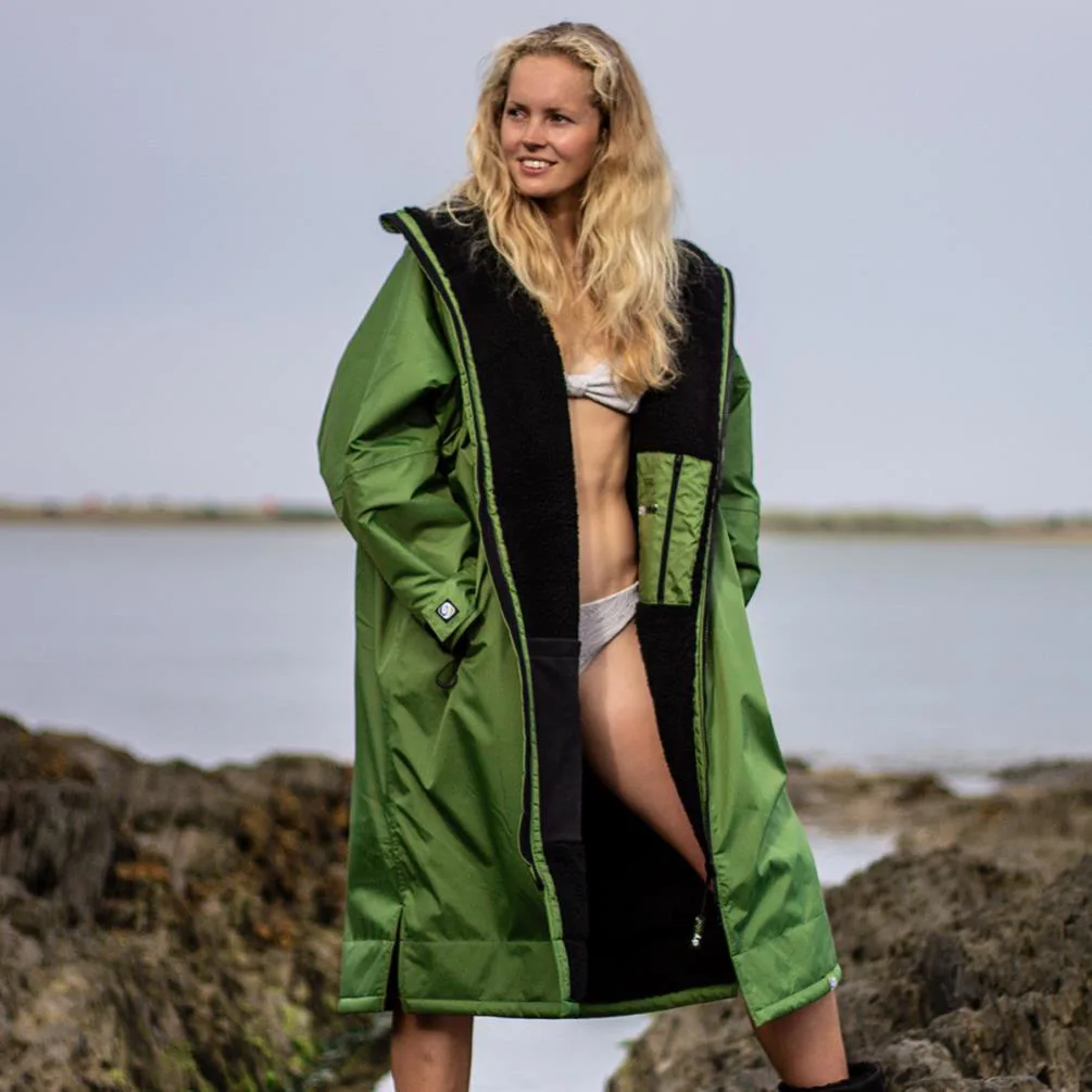 dryrobe Advance Long Sleeve Changing Robe - Dark Green / Black Extra Image 8